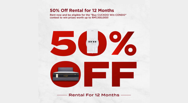 CUCKOO King Top 2 water purifier promotion – RM30.50 per month for first 12 months rental